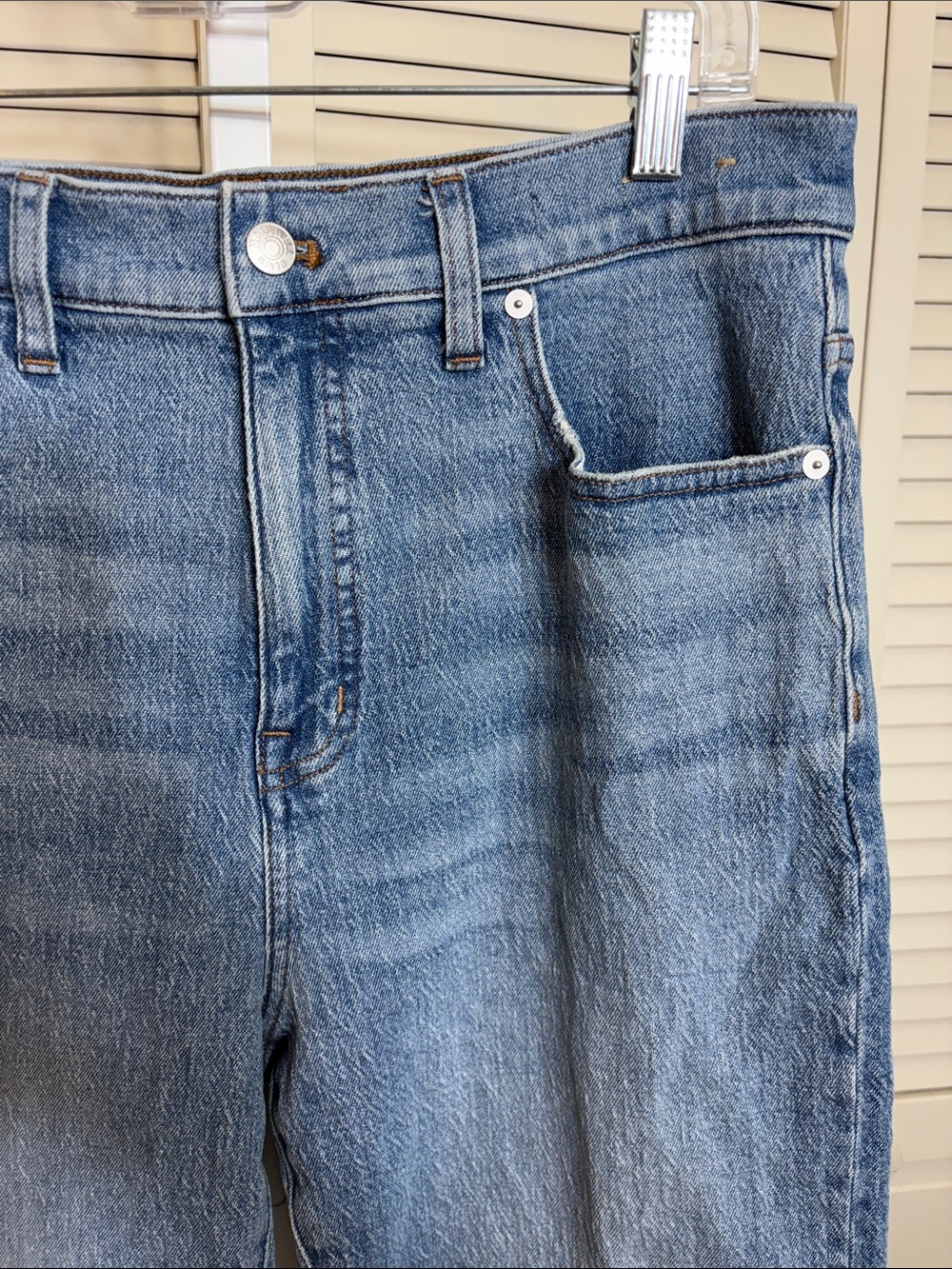 Madewell The '90s Straight Blue Rondell Wash Comfort Stretch Jean Size 30 - Picture 9 of 16